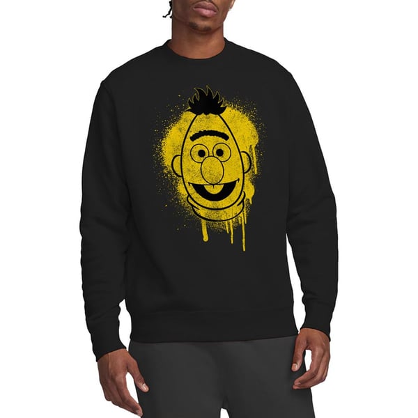 Sesame Street Unisex Adult Spray Face Bert Graffiti Sweatshirt