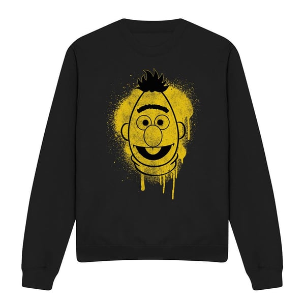 Sesame Street Unisex Adult Spray Face Bert Graffiti Sweatshirt