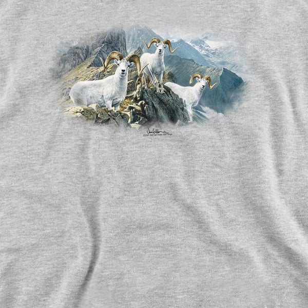 Wildlife Unisex Adult High Trails Dall Sheep Heather Sweatshirt