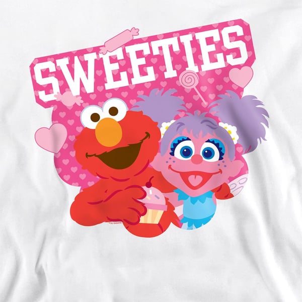 Sesame Street Unisex Adult Sweeties Elmo & Abby Valentine`s Day Sweatshirt