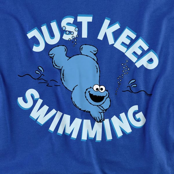 Sesame Street Unisex Adult Just Keep Jumping Cookie Monster Sweatshirt
