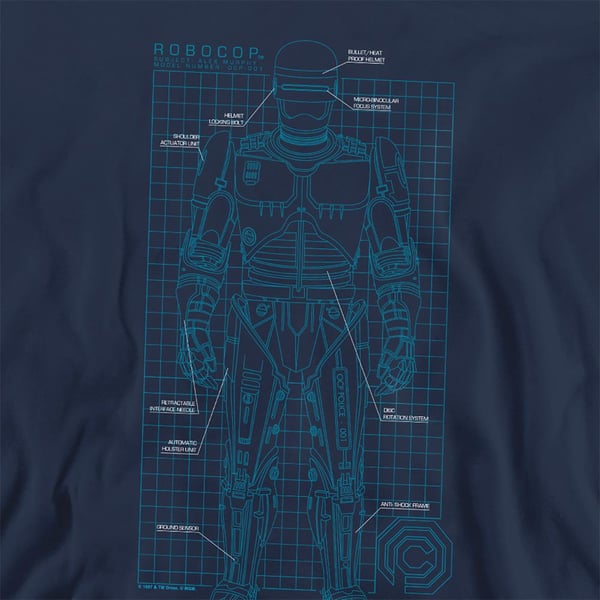 Robocop Unisex Adult Schematic Sweatshirt
