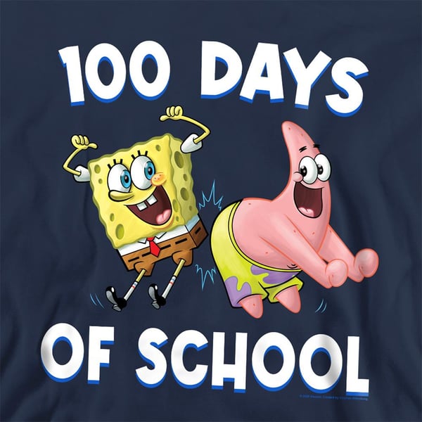 SpongeBob SquarePants Unisex Adult 100 Days Of School Sweatshirt