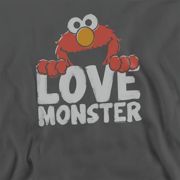 Sesame Street Unisex Adult Love Monster Elmo Sweatshirt