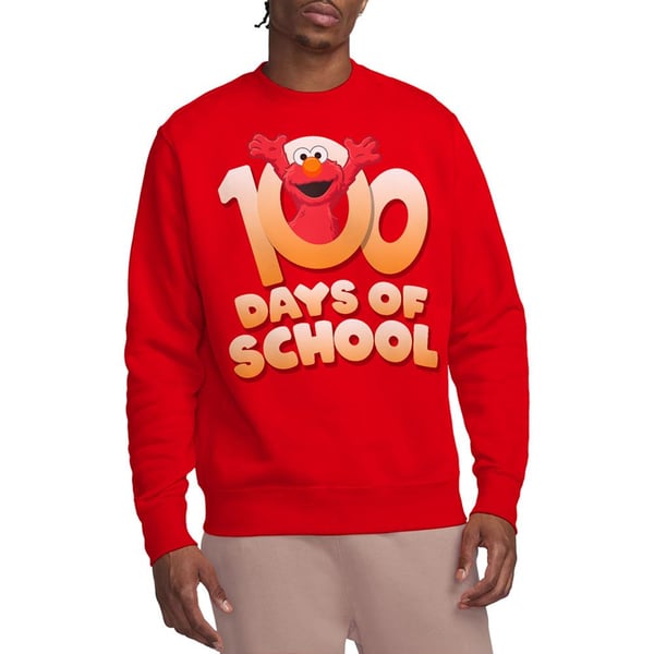 Sesame Street Unisex Adult 100 Days Of School Elmo Sweatshirt