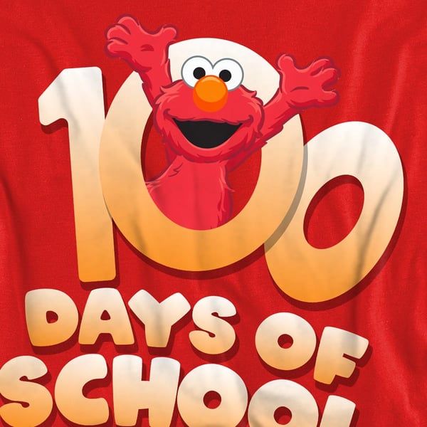 Sesame Street Unisex Adult 100 Days Of School Elmo Sweatshirt
