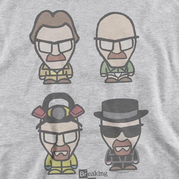 Breaking Bad Unisex Adult Faces Of Walt Heather Sweatshirt