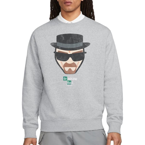 Breaking Bad Unisex Adult Heisenberg Face Heather Sweatshirt