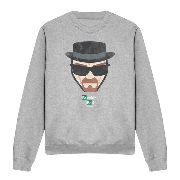 Breaking Bad Unisex Adult Heisenberg Face Heather Sweatshirt
