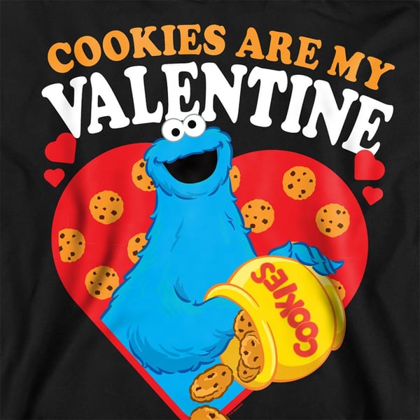 Sesame Street Unisex Adult Cookies Are My Valentine Sweatshirt