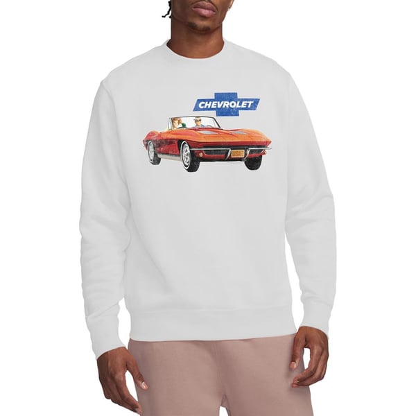 Chevrolet Unisex Aikuisten Corvette Vintage Collegepaita