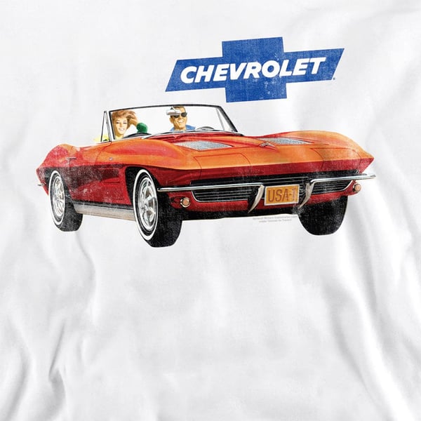Chevrolet Unisex Aikuisten Corvette Vintage Collegepaita