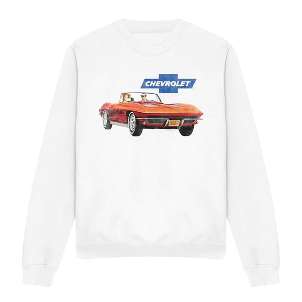 Chevrolet Unisex Aikuisten Corvette Vintage Collegepaita