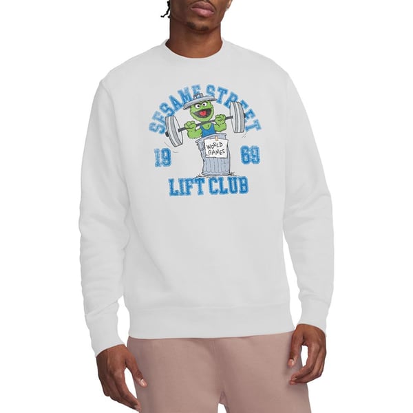 Sesame Street Unisex Adult Oscar Lift Club Sweatshirt