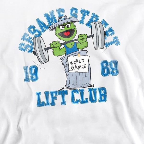 Sesame Street Unisex Adult Oscar Lift Club Sweatshirt