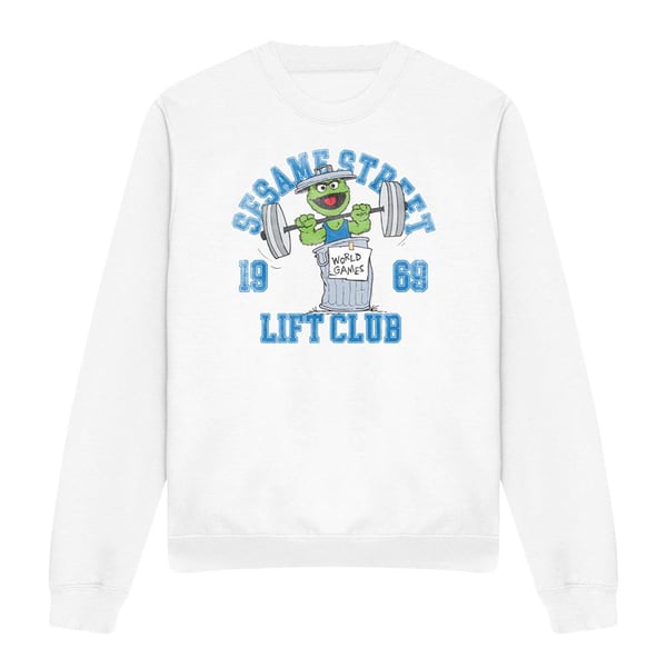 Sesame Street Unisex Adult Oscar Lift Club Sweatshirt