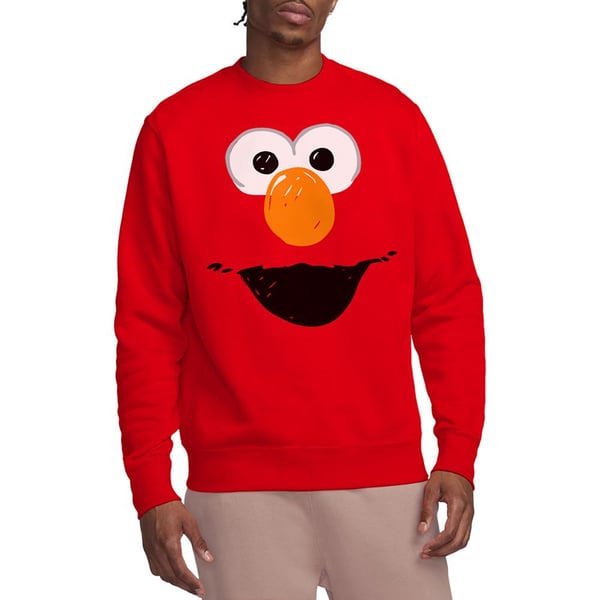Sesame Street Unisex Adult Elmo Crayon Sketch Sweatshirt