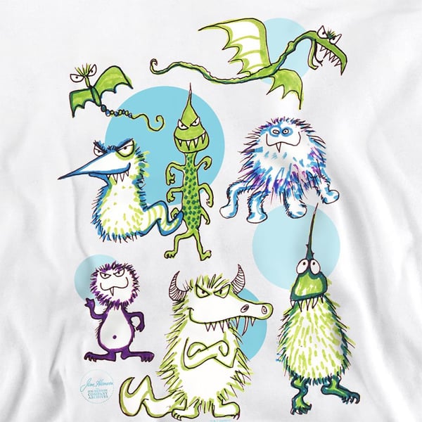 Jim Henson Unisex Adult Monster Doodles Sweatshirt