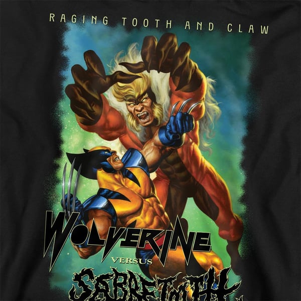 Marvel Unisex Adult Wolverine Versus Sabretooth Sweatshirt