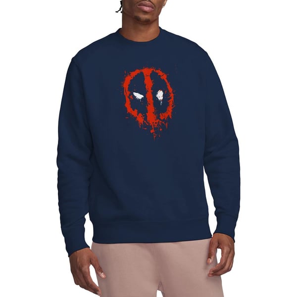 Deadpool Unisex Adult Painted Logo Sweatshirt