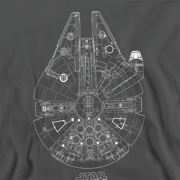 Star Wars Unisex Adult Millenium Lines Sweatshirt
