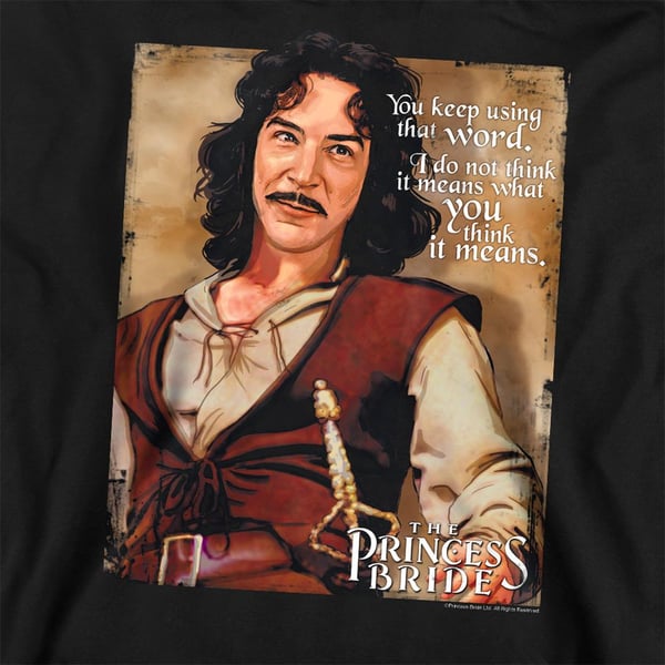 The Princess Bride Unisex Adult You Keep Using That Word Sweatshirt
