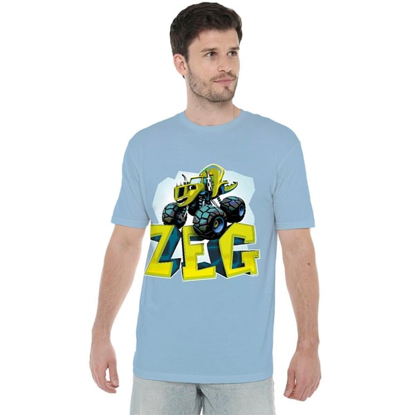 Blaze & The Monster Machines Unisex Adult Zeg Badge T-Shirt