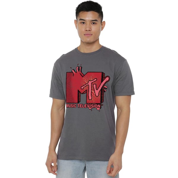 MTV Unisex Adult Beating Heart Logo T-Shirt