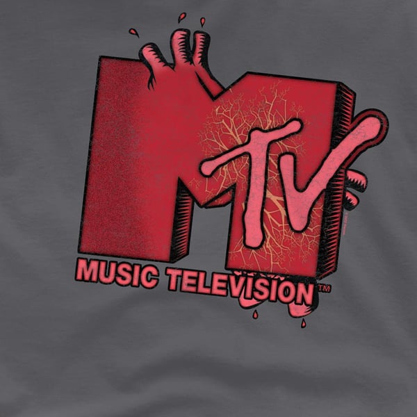 MTV Unisex Adult Beating Heart Logo T-Shirt