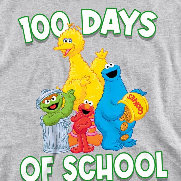 Sesame Street Unisex Adult 100 Days Of School Sweatshirt