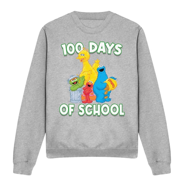 Sesame Street Unisex Adult 100 Days Of School Sweatshirt Sesame Street Unisex Adult 100 Days Of School Sweatshirt