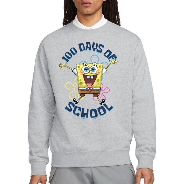 SpongeBob SquarePants Unisex Adult 100 Days Of School Sweatshirt
