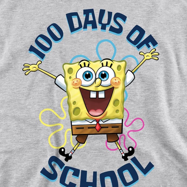 SpongeBob SquarePants Unisex Adult 100 Days Of School Sweatshirt