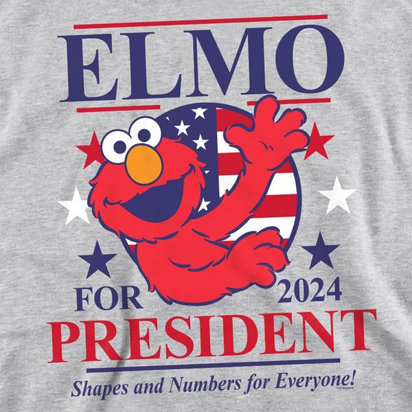 Sesame Street Unisex Adult Elmo For President 2024 Sweatshirt