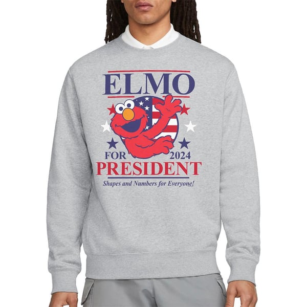Sesame Street Unisex Adult Elmo For President 2024 Sweatshirt