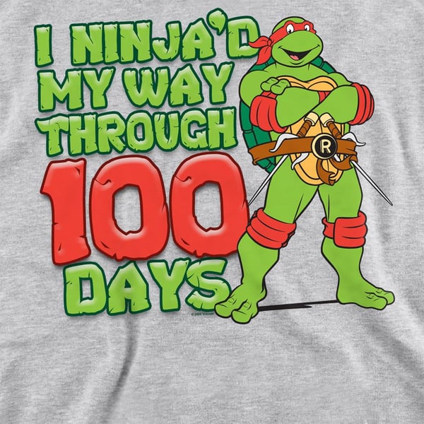 Teenage Mutant Ninja Turtles Unisex Adult I Ninja´d My Way Through 100 Days Sweatshirt