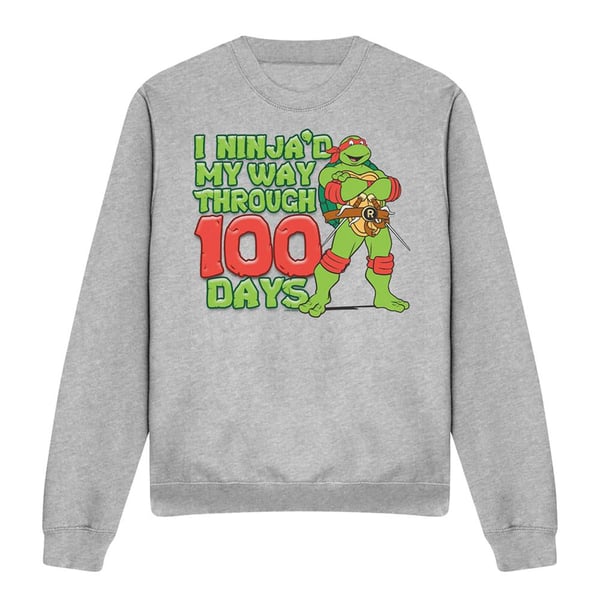 Teenage Mutant Ninja Turtles Unisex Adult I Ninja´d My Way Through 100 Days Sweatshirt