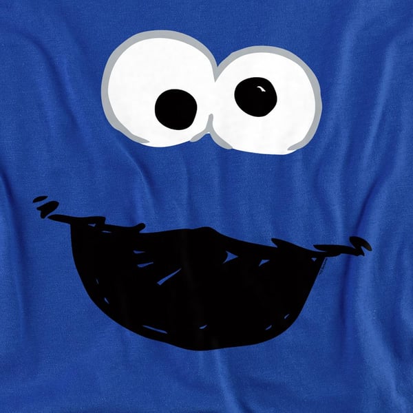 Sesame Street Unisex Adult Cookie Monster Crayon Sketch Sweatshirt