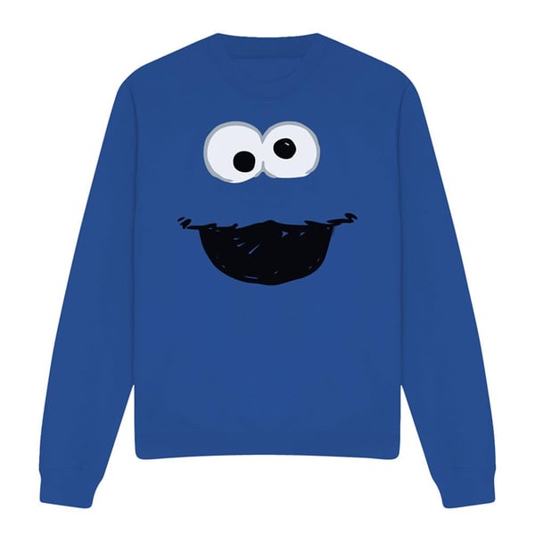 Sesame Street Unisex Adult Cookie Monster Crayon Sketch Sweatshirt
