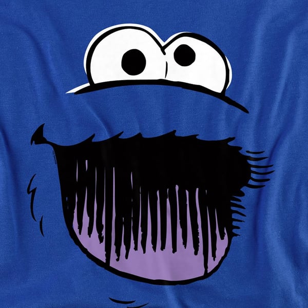 Sesame Street Unisex Adult Cookie Monster Sketch Face Sweatshirt