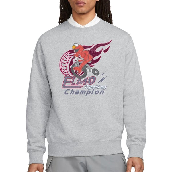 Sesame Street Unisex Adult Cycle Champion Elmo Sweatshirt