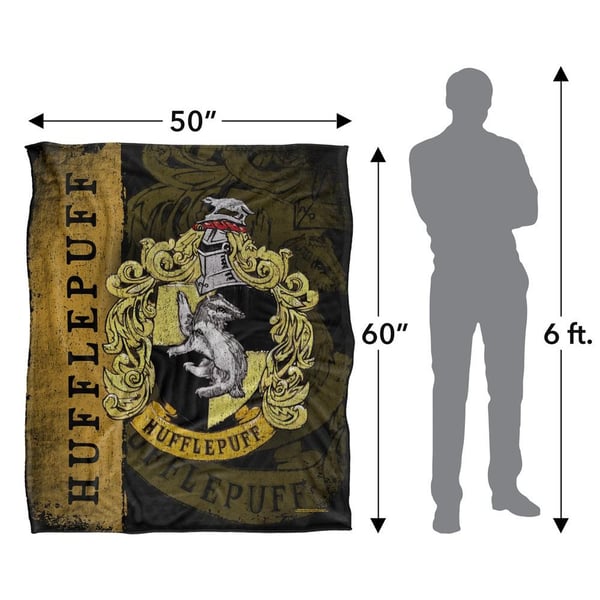 Harry Potter Soft Touch Hufflepuff Crest Blanket