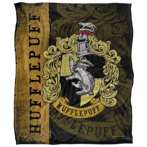 Harry Potter Soft Touch Hufflepuff Crest Blanket