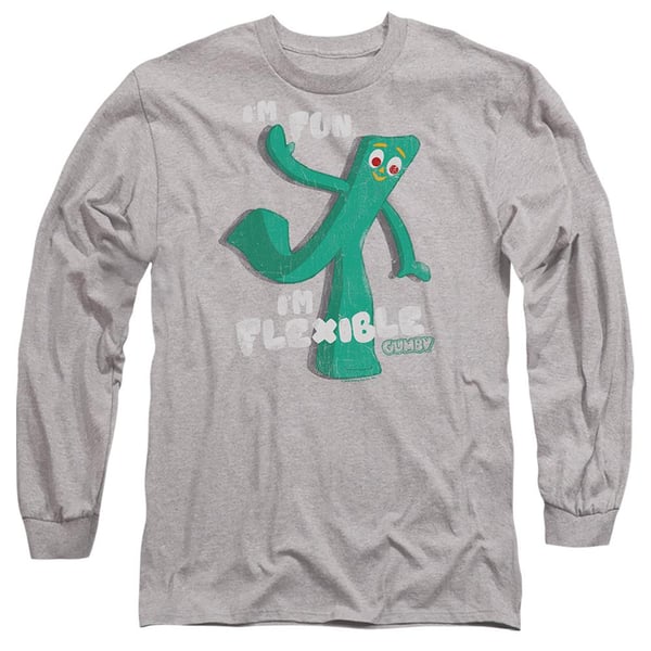 Gumby Unisex Adult I´m Flexible Long-Sleeved T-Shirt Gumby Unisex Adult I´m Flexible Long-Sleeved T-Shirt