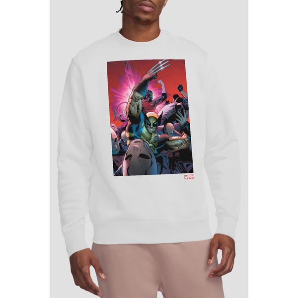 Marvel Unisex Adult X-Men Wolverine Nightcrawler Comic Cover Sweatshirt