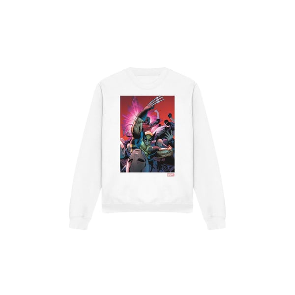 Marvel Unisex Adult X-Men Wolverine Nightcrawler Comic Cover Sweatshirt