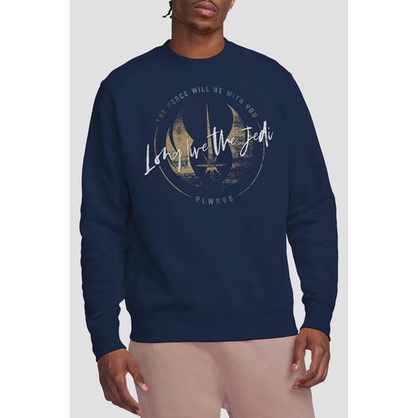 Star Wars Unisex Adult Long Live The Jedi Obi Wan Kenobi Sweatshirt