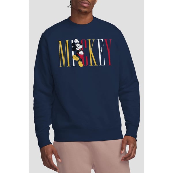 Disney Unisex Adult Mickey Mouse Multicolour Name Sweatshirt