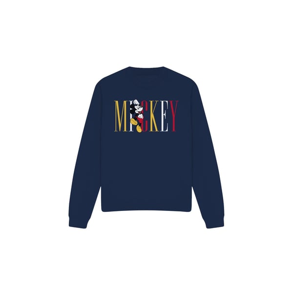 Disney Unisex Adult Mickey Mouse Multicolour Name Sweatshirt