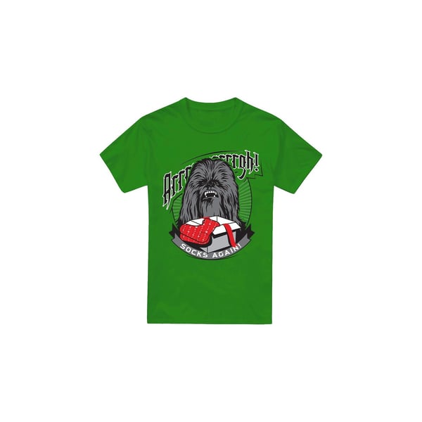 Star Wars Mens Arrrrgh! Socks Again! Chewbacca Christmas T-Shirt